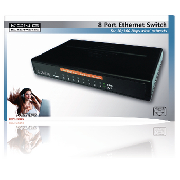 CMP-EHUB25 8-poorts ethernet switch 10/100 mbps Verpakking foto